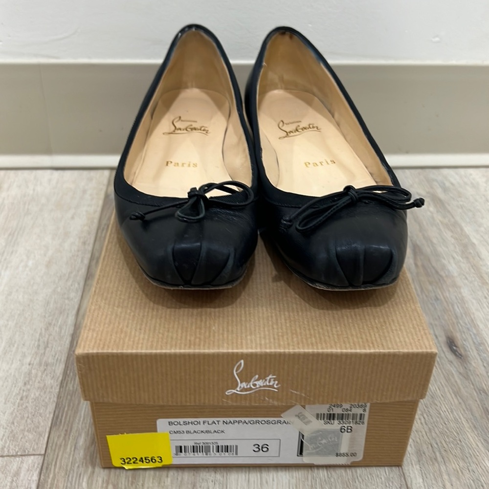 Christian Louboutin black ballet flats sz 36